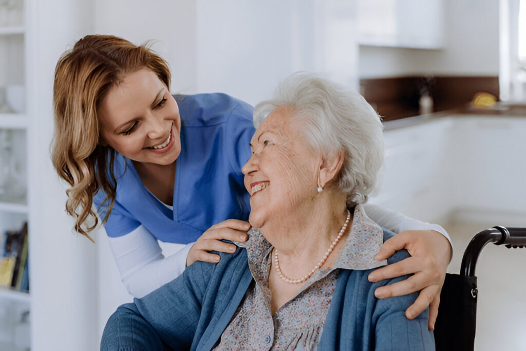 Friendly caregivers providing compassionate home care for seniors at Live Peace 24/7.