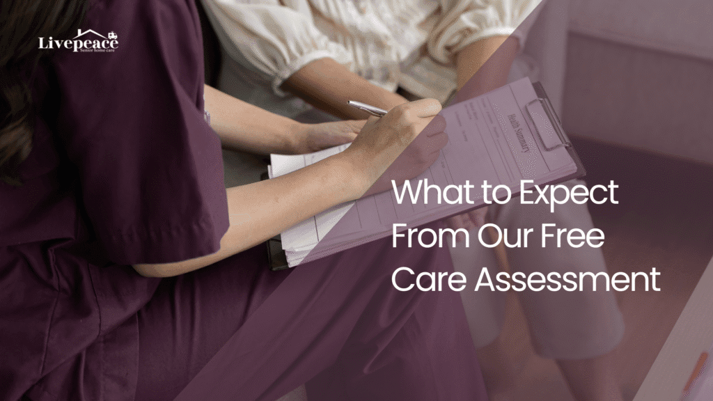 Caregiver assessing seniors