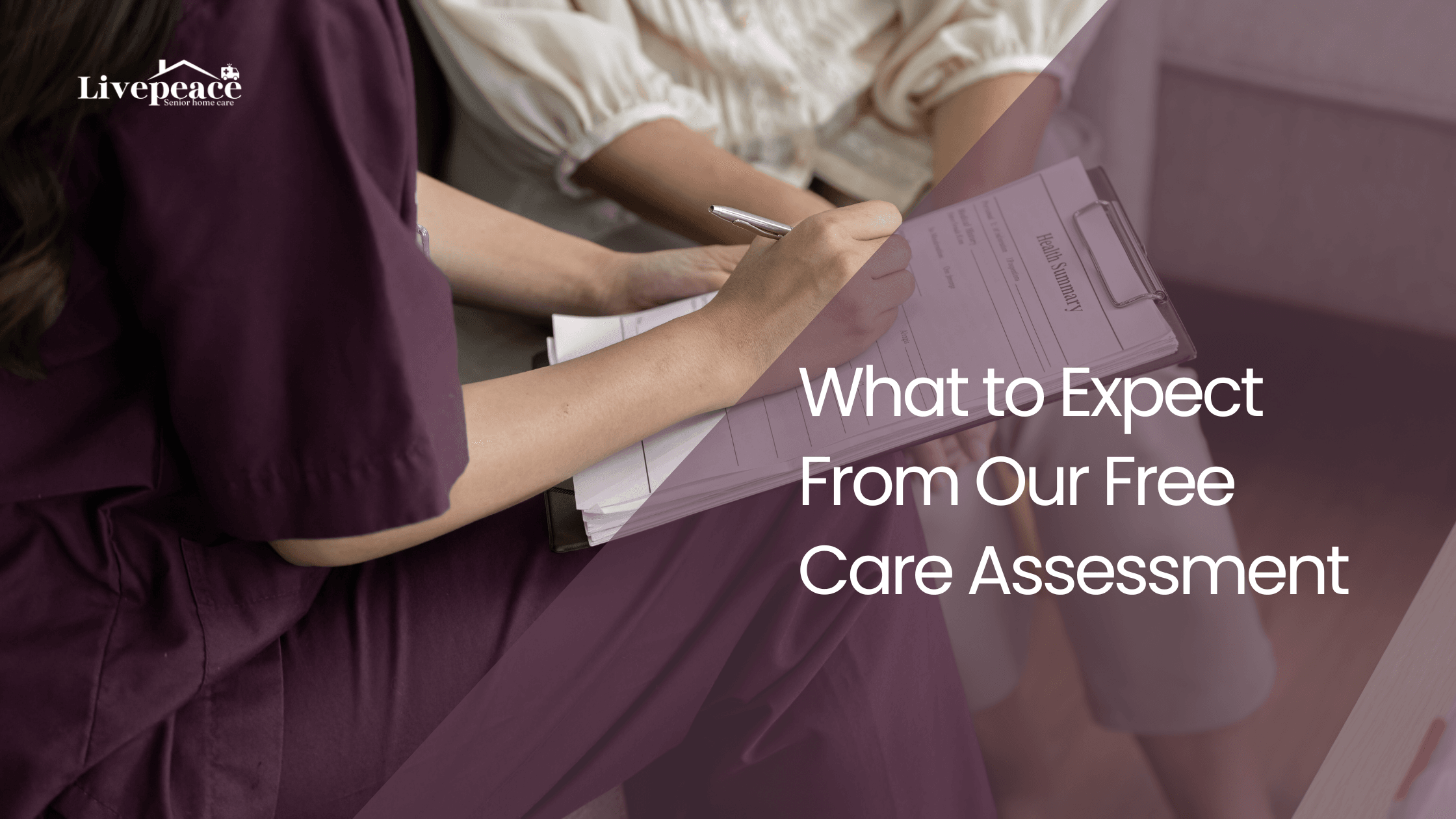 Caregiver assessing seniors