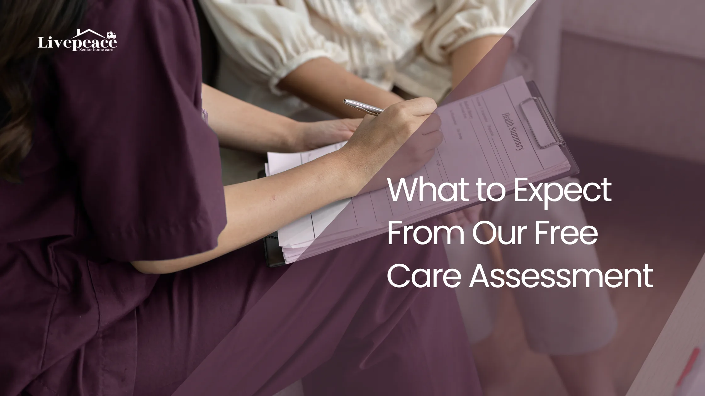 Caregiver assessing seniors