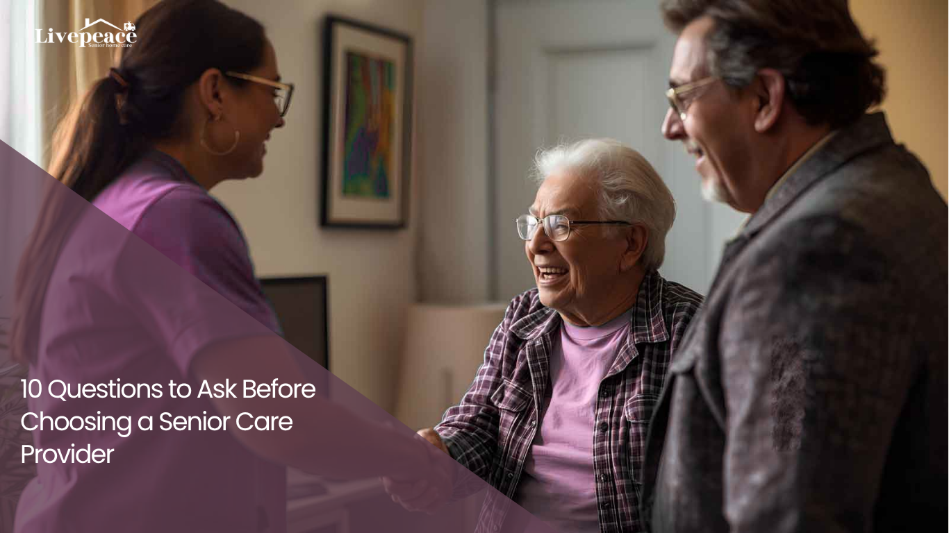 talking to senior care provider